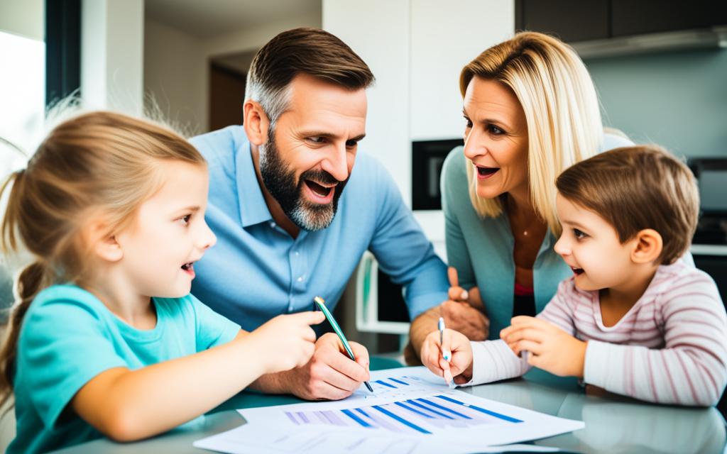 família planejando orçamento