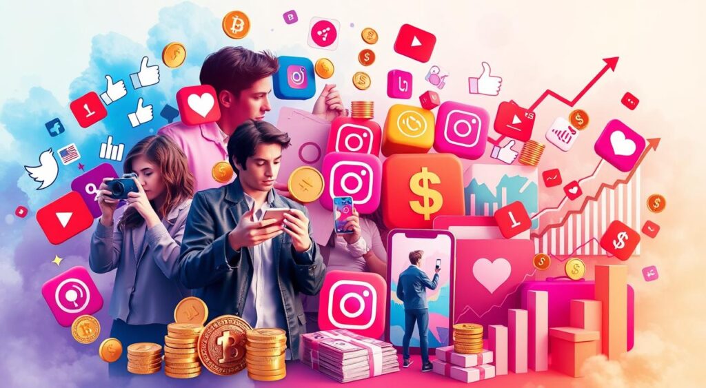 Estratégias de monetização em redes sociais